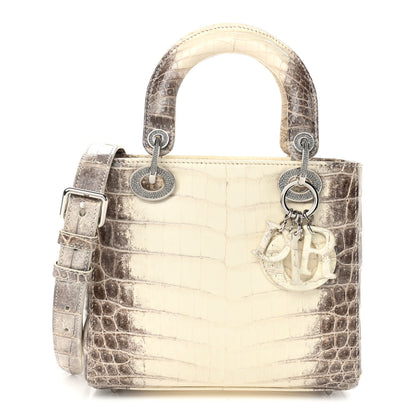 Christian Dior Niloticus Crocodile Himalaya Small Lady Dior White 1 of 10