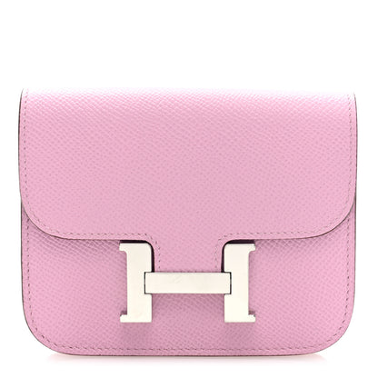 Hermes Epsom Constance Slim Wallet Mauve Sylvestre 1 of 8