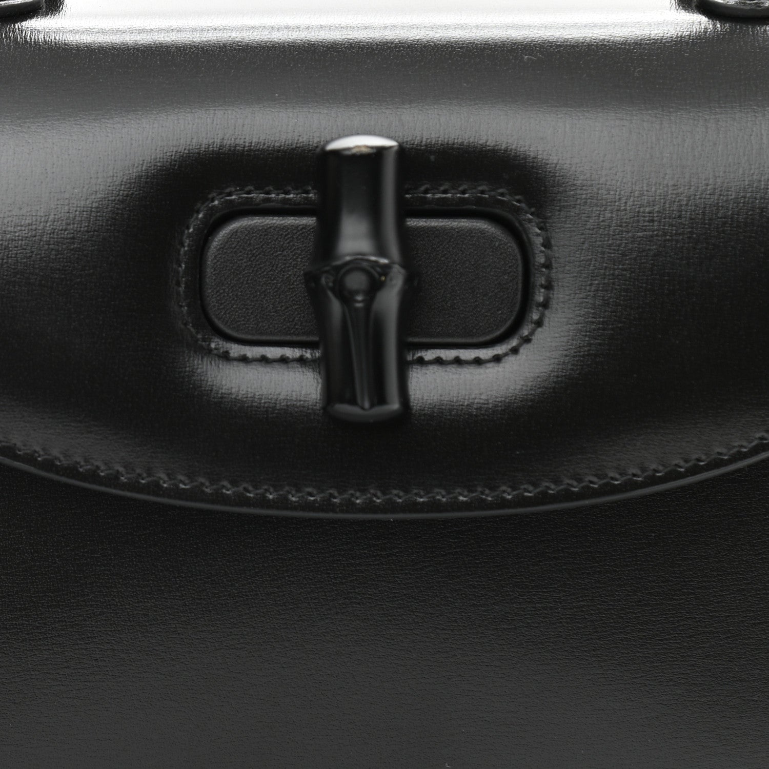 Gucci Boarded Dyana Lux Calfskin Web Monochrome Small Bamboo 1947 Top Handle Bag Black 9 of 13