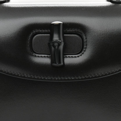 Gucci Boarded Dyana Lux Calfskin Web Monochrome Small Bamboo 1947 Top Handle Bag Black 9 of 13