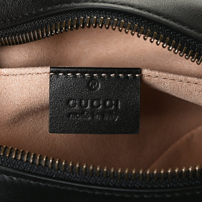 Gucci Calfskin Matelasse Mini GG Marmont Chain Shoulder Bag Black 5 of 10