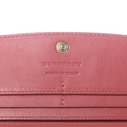 Burberry Calfskin Horseferry Check Porter Continental Wallet Copper Pink 5 of 8