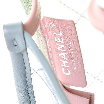 Chanel Lambskin PVC Quilted Mini Coco Splash Flap Blue Green 6 of 8