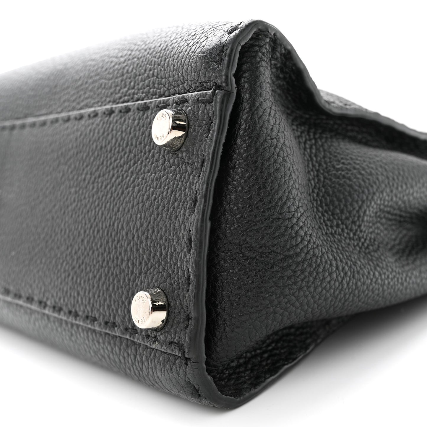 Cuoio Romano Selleria Bi-Color Medium Peekaboo Iconic Satchel Black Mou
