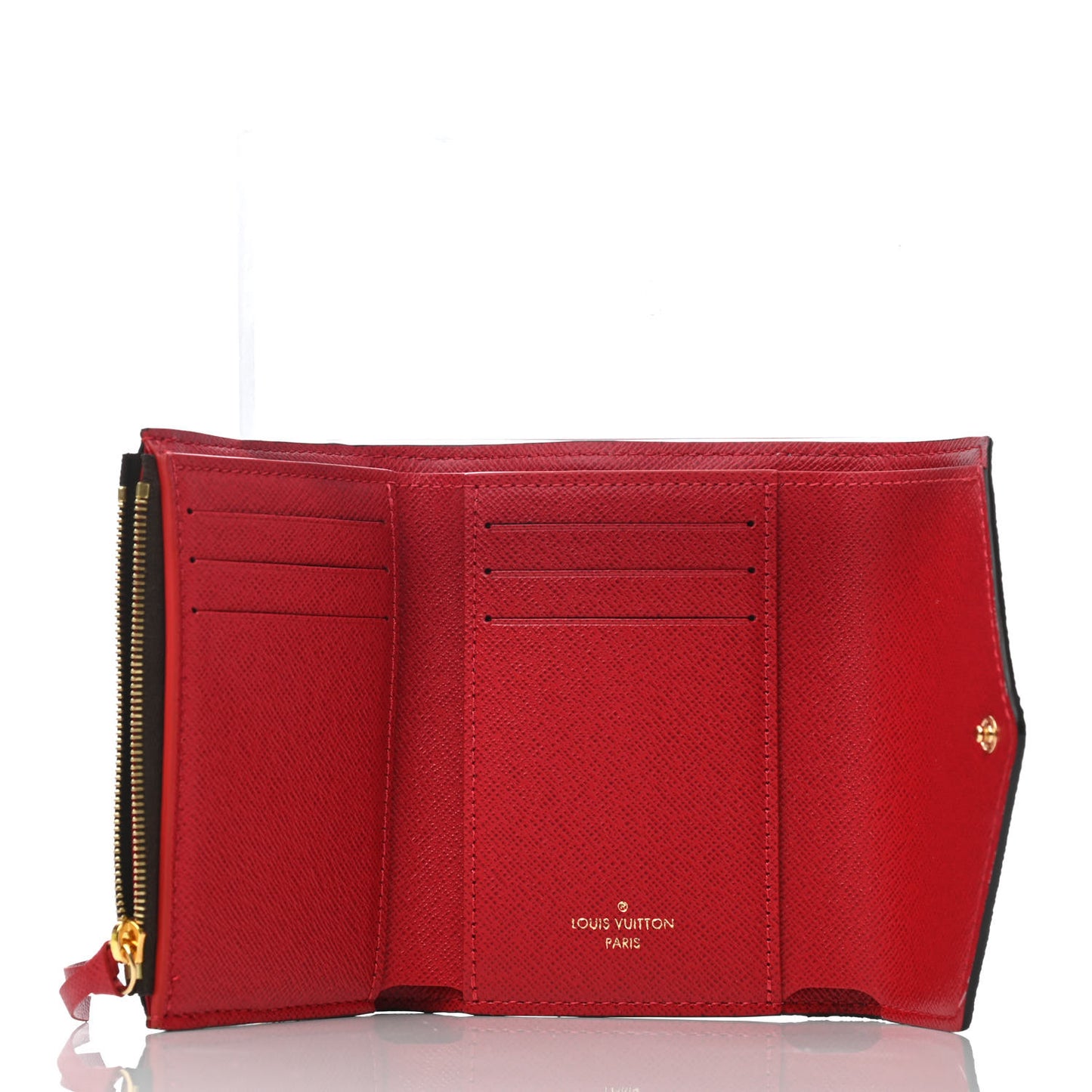 Damier Ebene Victorine Wallet Cherry