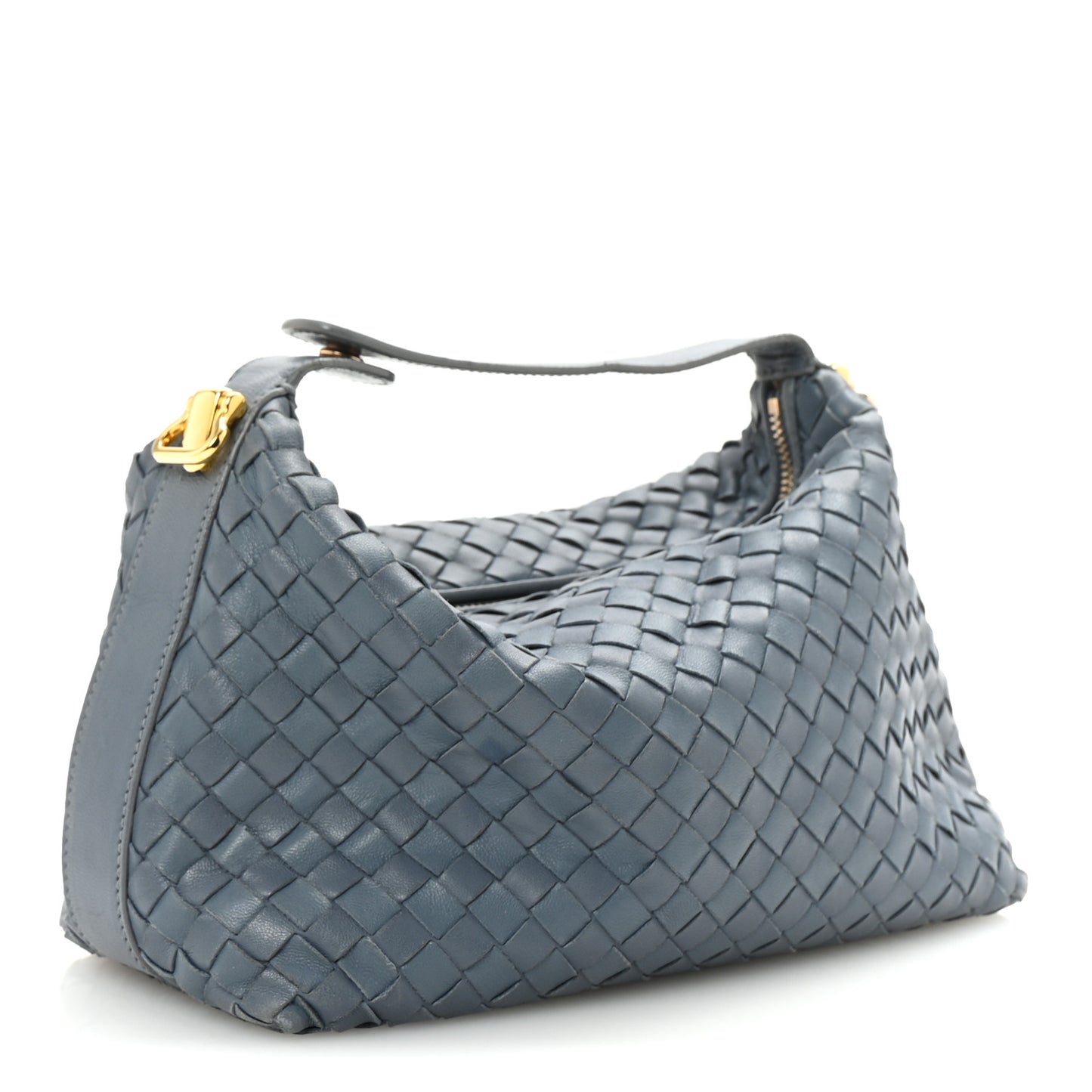Nappa Intrecciato Large Cosmetic Case Blue