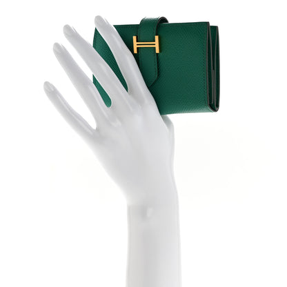 Hermes Epsom Mini Bearn Wallet Vert Jade 2 of 11