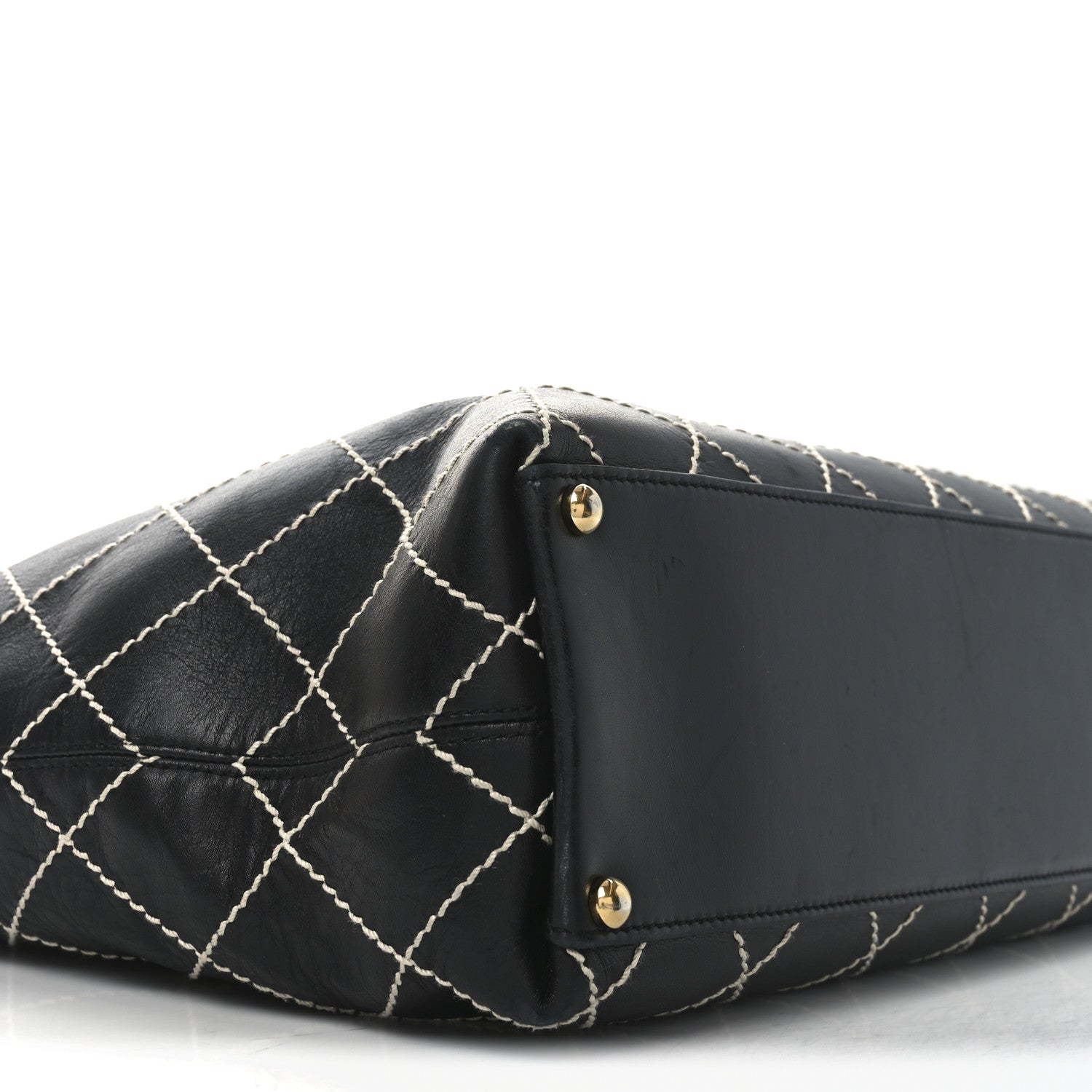 Chanel Calfskin Wild Stitch Large Tote Black 9 of 10