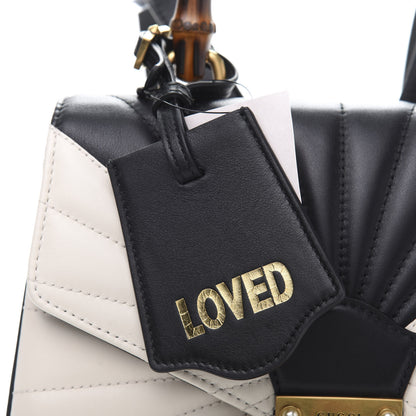 Gucci Calfskin Bamboo Trapuntata Queen Margaret Backpack Mystic White Black 13 of 13