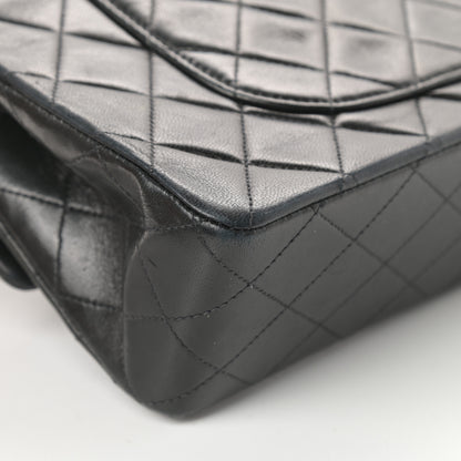Chanel Lambskin Quilted Medium Double Flap Black 12 of 20