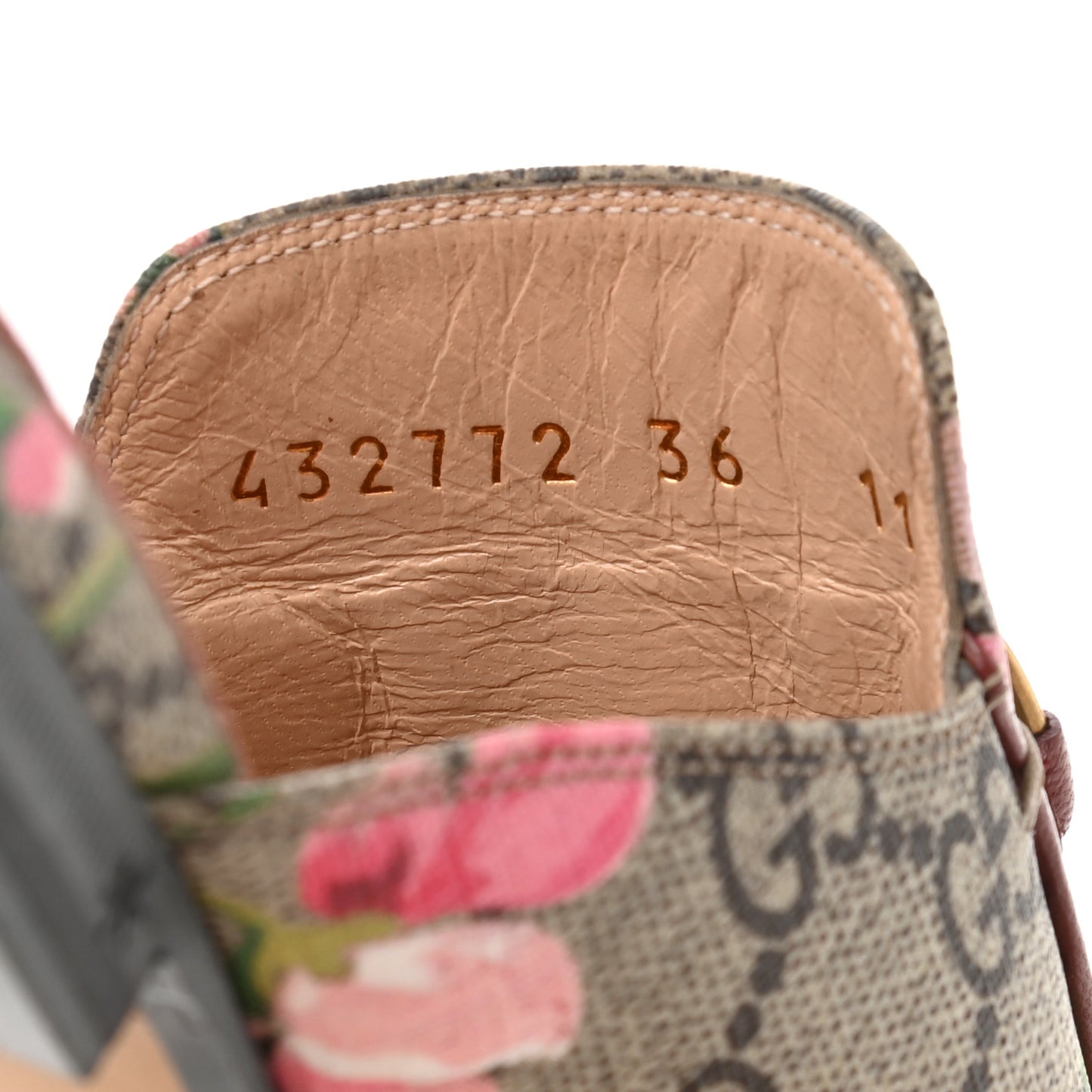 GG Supreme Monogram Blooms Womens Princetown Slippers 36 Beige Multicolor Dry Rose