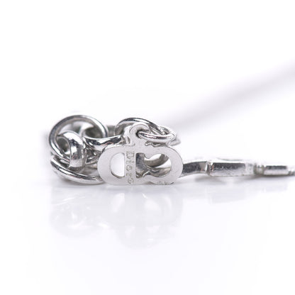 Christian Dior Bow CD Necklace Silver 4 of 5