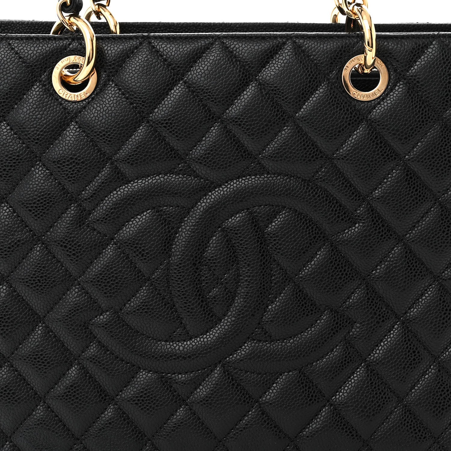 Chanel Caviar Quilted Grand Shopping Tote GST Black 8 of 10