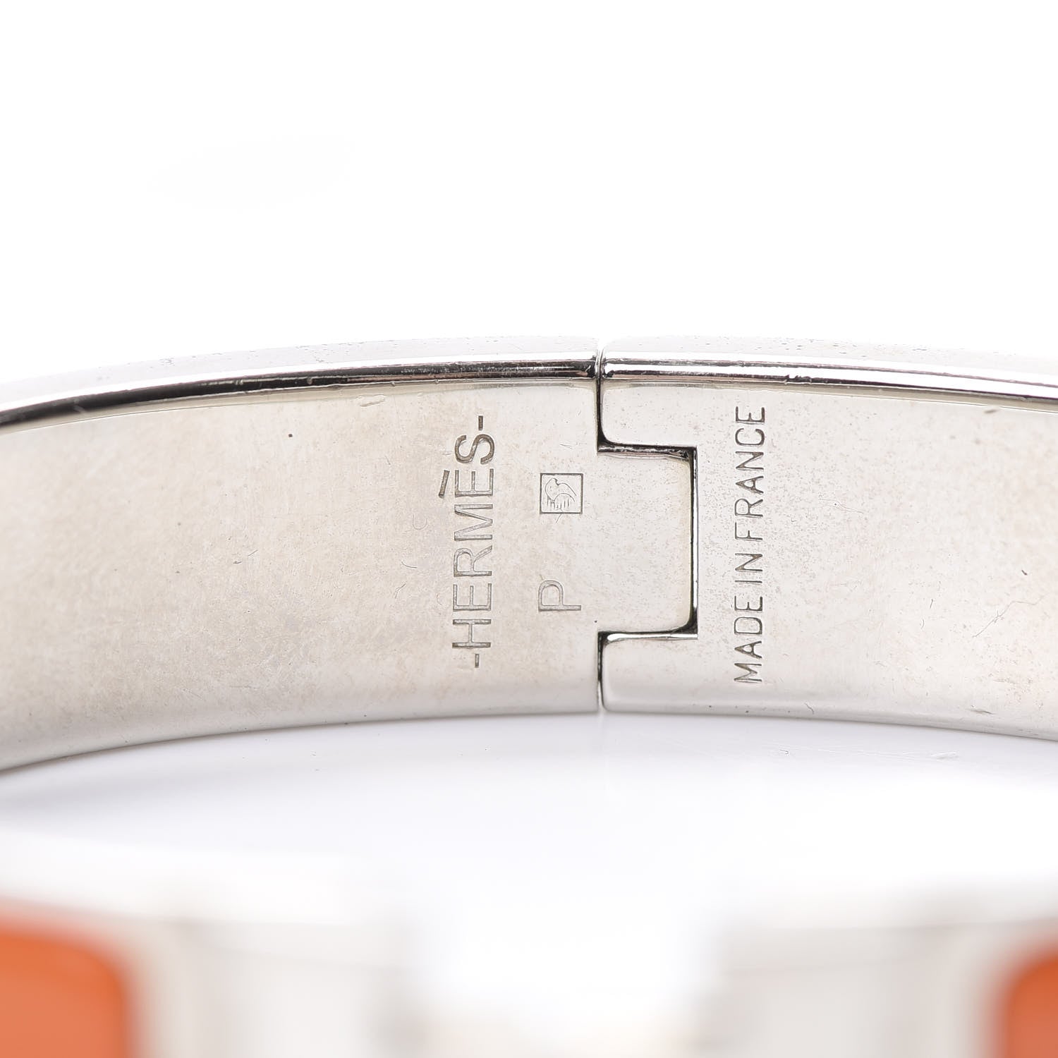 Hermes Enamel Narrow Clic Clac H Bracelet PM Orange 4 of 7