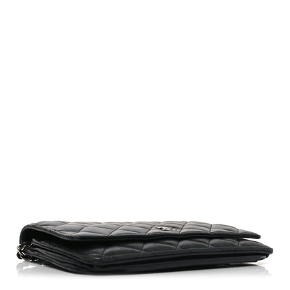 Chanel Lambskin Quilted Wallet On Chain WOC Black 4 of 12