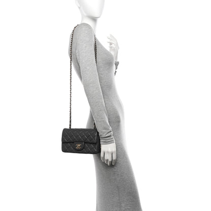 Chanel Lambskin Quilted Mini Rectangular Flap Dark Grey 2 of 11