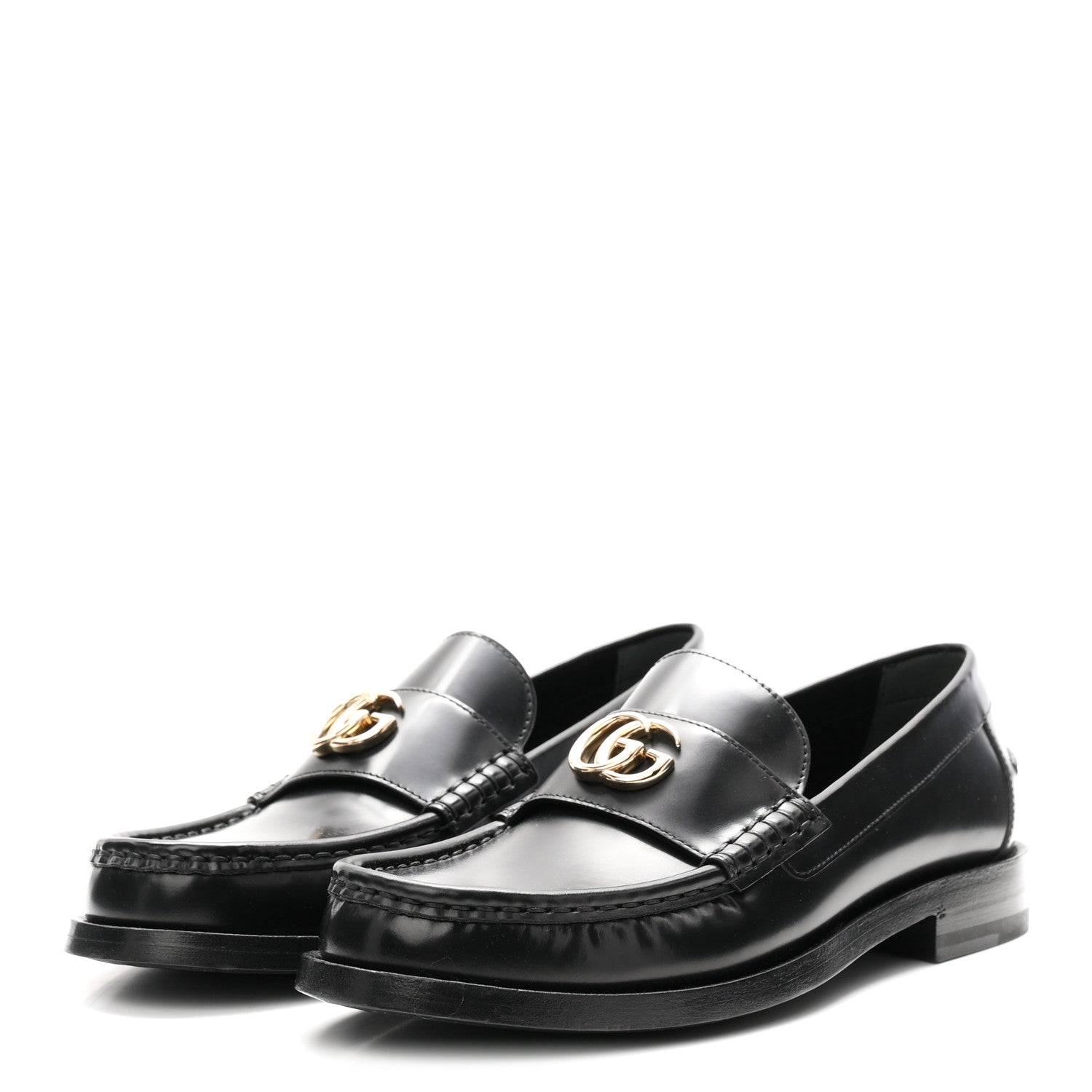 Gucci Calfskin Millennial Ribot Womens GG Loafers 40 Black 4 of 10
