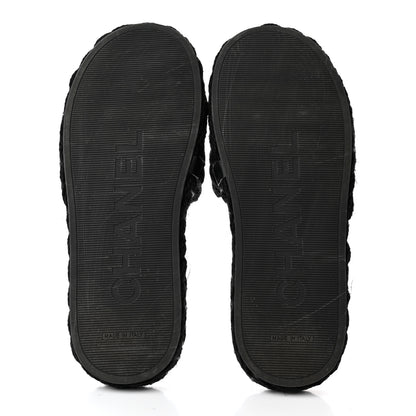 Chanel Cord Braided CC Mules 40 Black 5 of 10