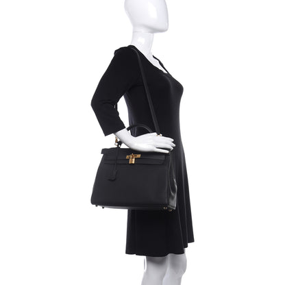 Hermes Togo Kelly Retourne 32 Black 2 of 10