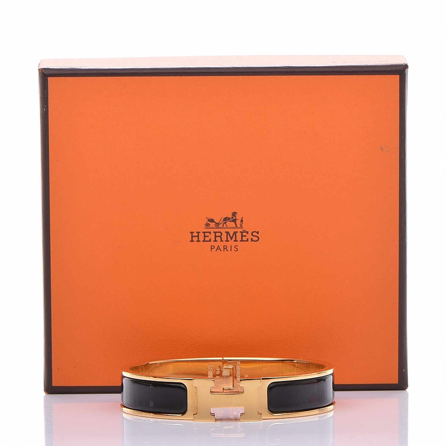 Hermes Enamel Narrow Clic Clac H Bracelet PM Black 7 of 7