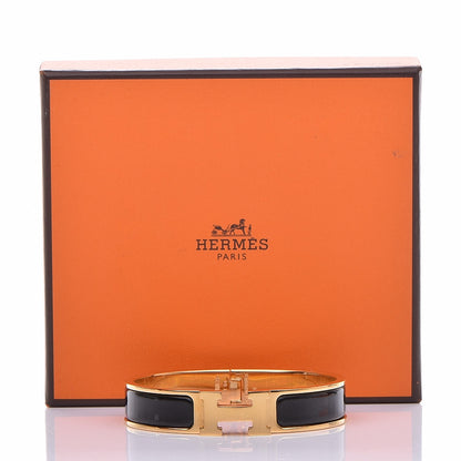 Hermes Enamel Narrow Clic Clac H Bracelet PM Black 7 of 7