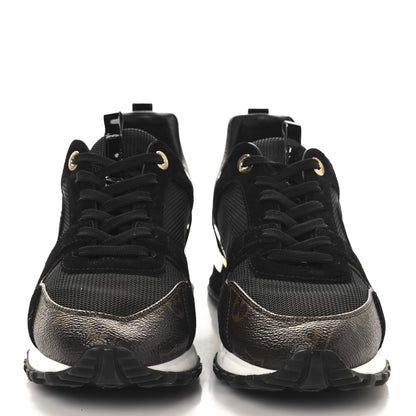 Louis Vuitton Suede Monogram Run Away Sneakers 39 Black 3 of 9