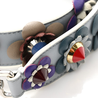 Fendi Vitello Dolce Flowerland Studded Strap You Polvere Black Multicolor 6 of 6