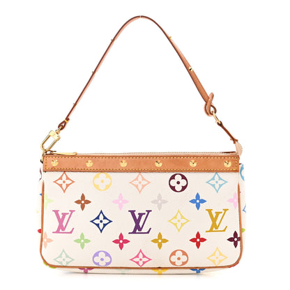 Louis Vuitton Monogram Multicolor Pochette Accessories White 1 of 11