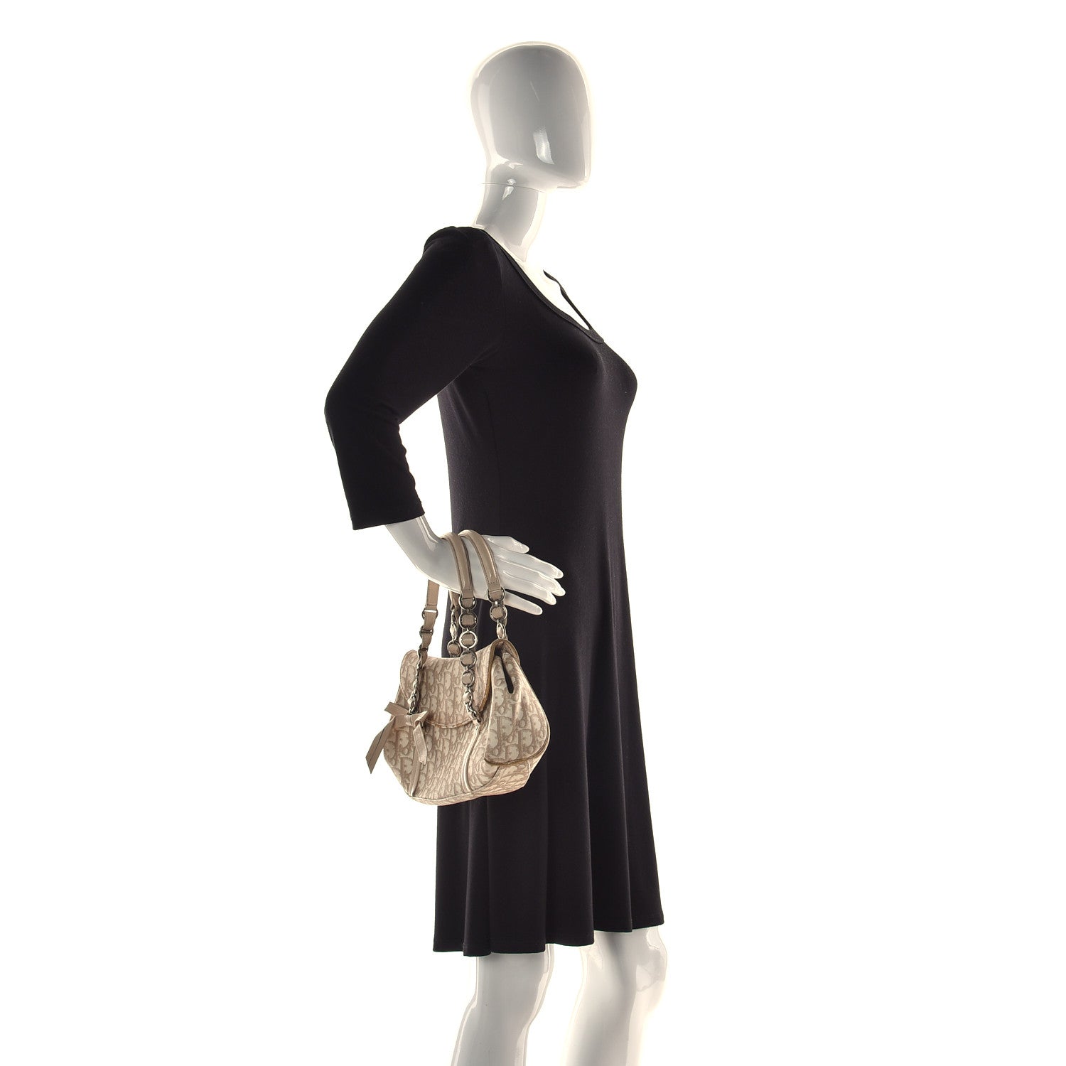 Christian Dior Monogram Romantique Trotter Bag Beige 2 of 19