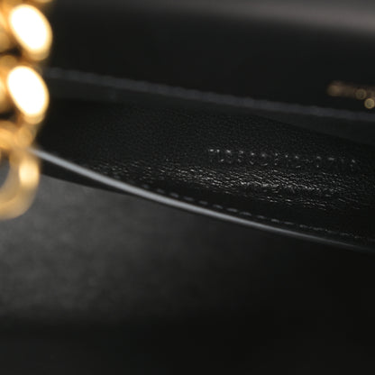 Saint Laurent Lambskin Matelasse Monogram Medium Vicky Chain Bag Black 7 of 10