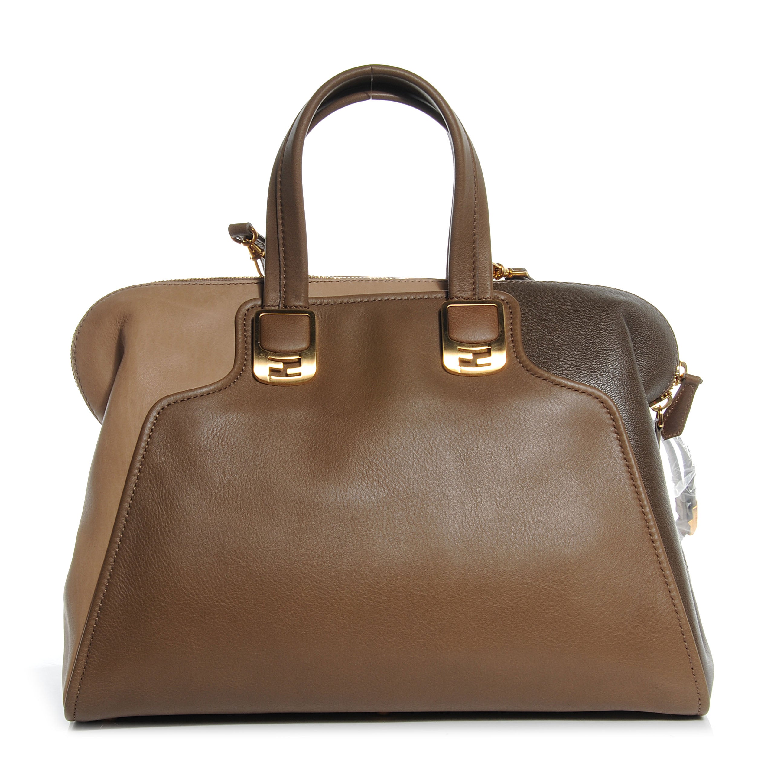 FENDI カメレオンバッグ Fendi Black Pebbled Leather Chameleon Large Tote Bag 8BL110