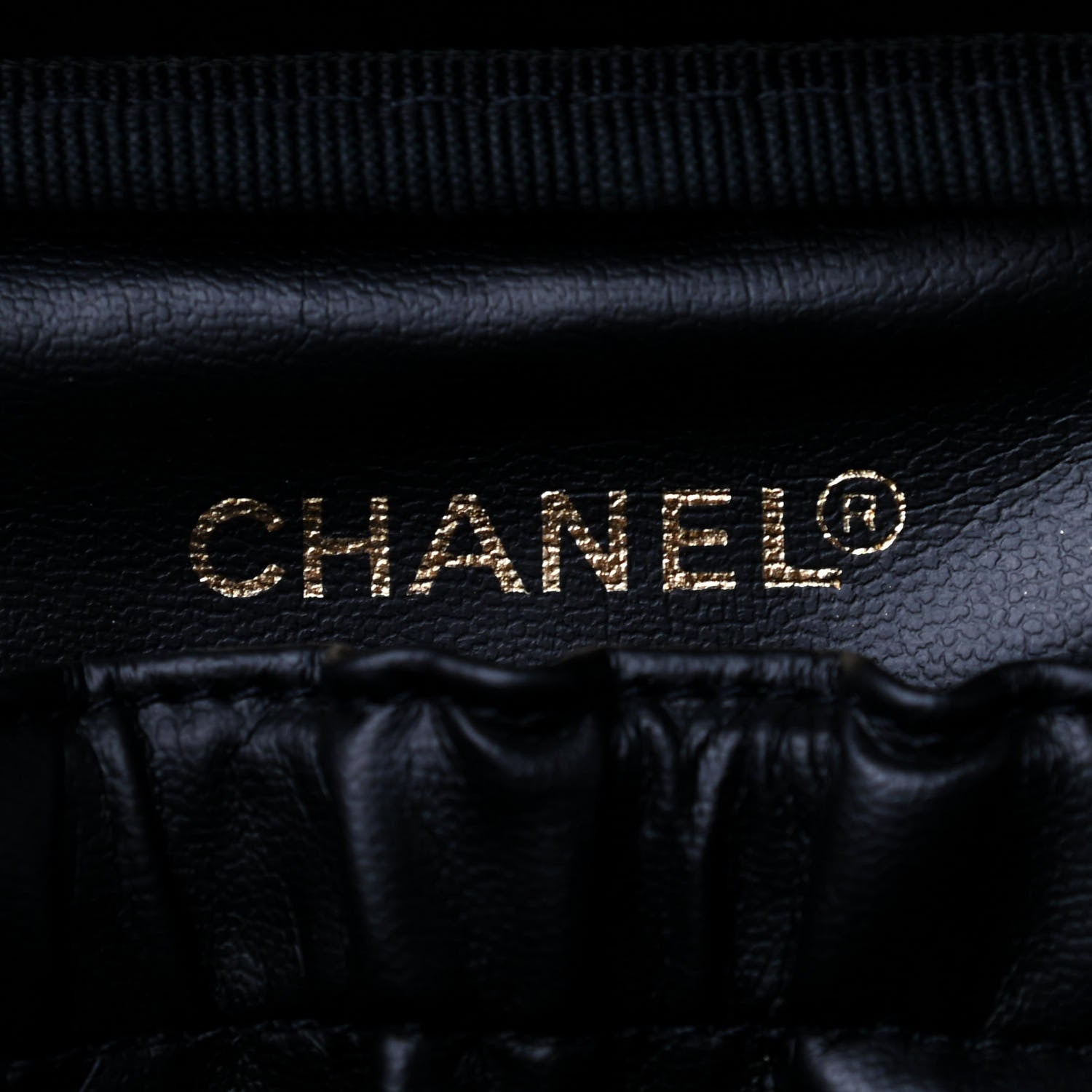 Chanel Calfskin Vanity Cosmetic Bag Black 6 of 11