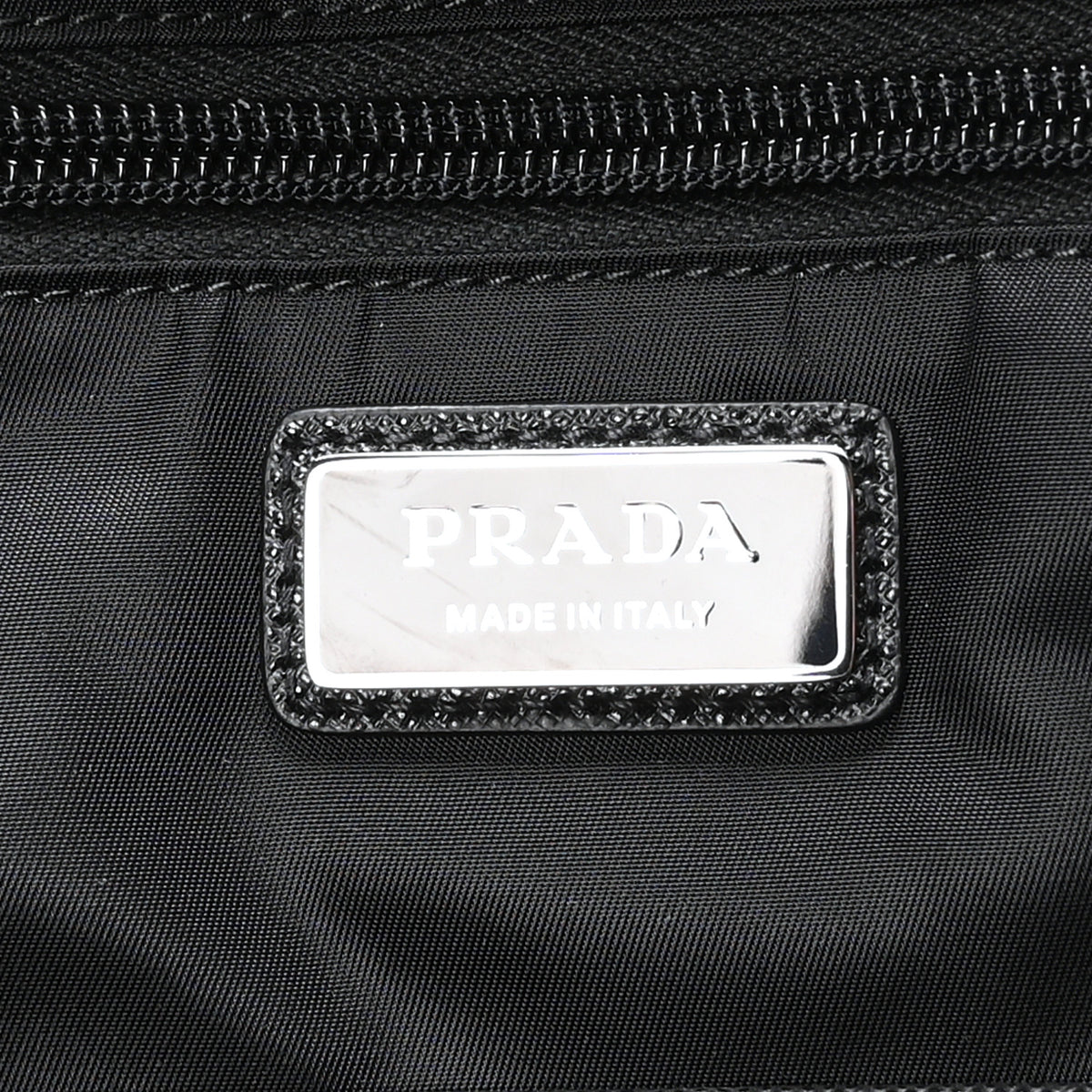 Prada Re-Nylon Saffiano Zip Backpack Black 6 of 9