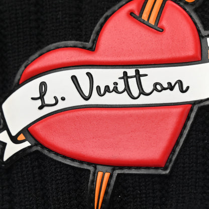 Louis Vuitton Stretch Fabric LV Black Heart Sock Ankle Boots 37.5 Black 8 of 8
