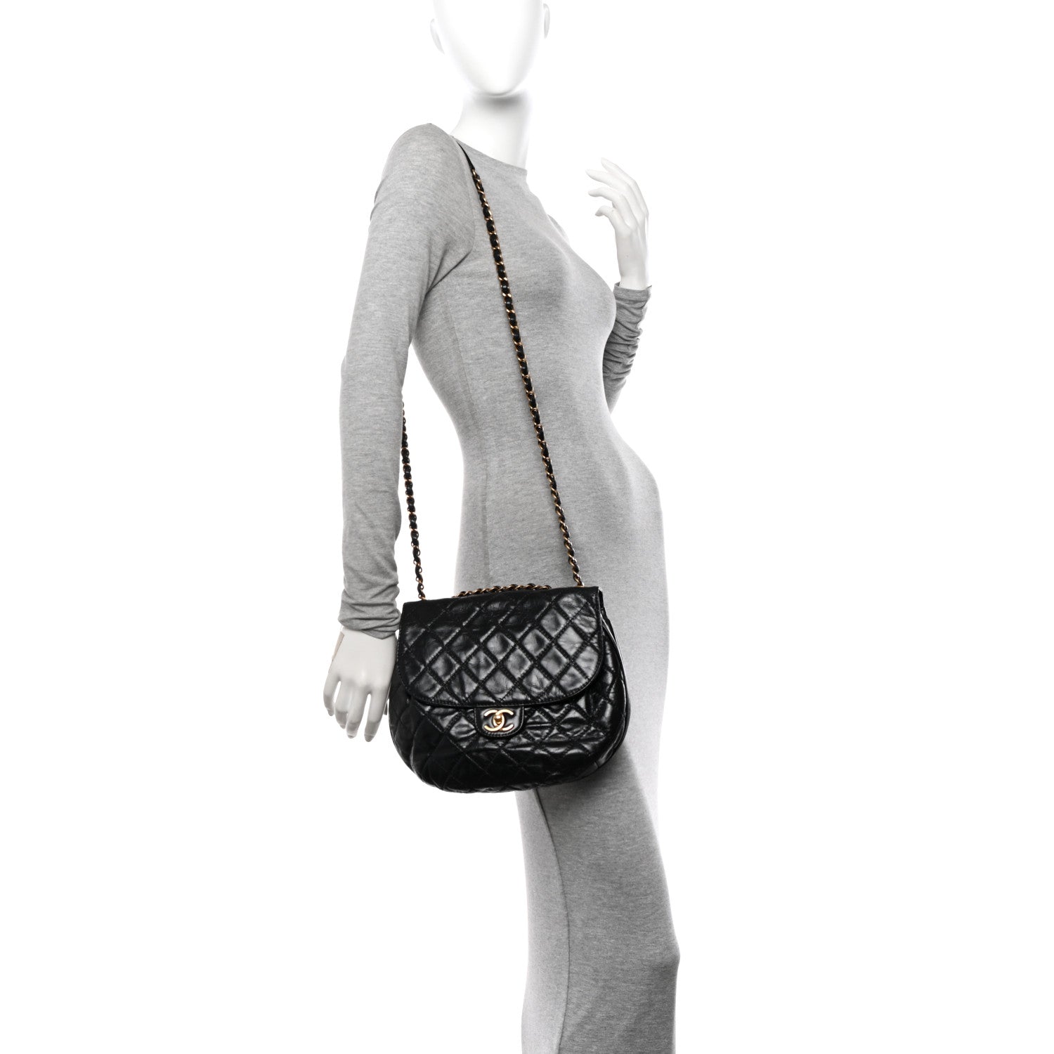 Chanel Calfskin Quilted Medium Bubble CC Flap Black 3 of 10