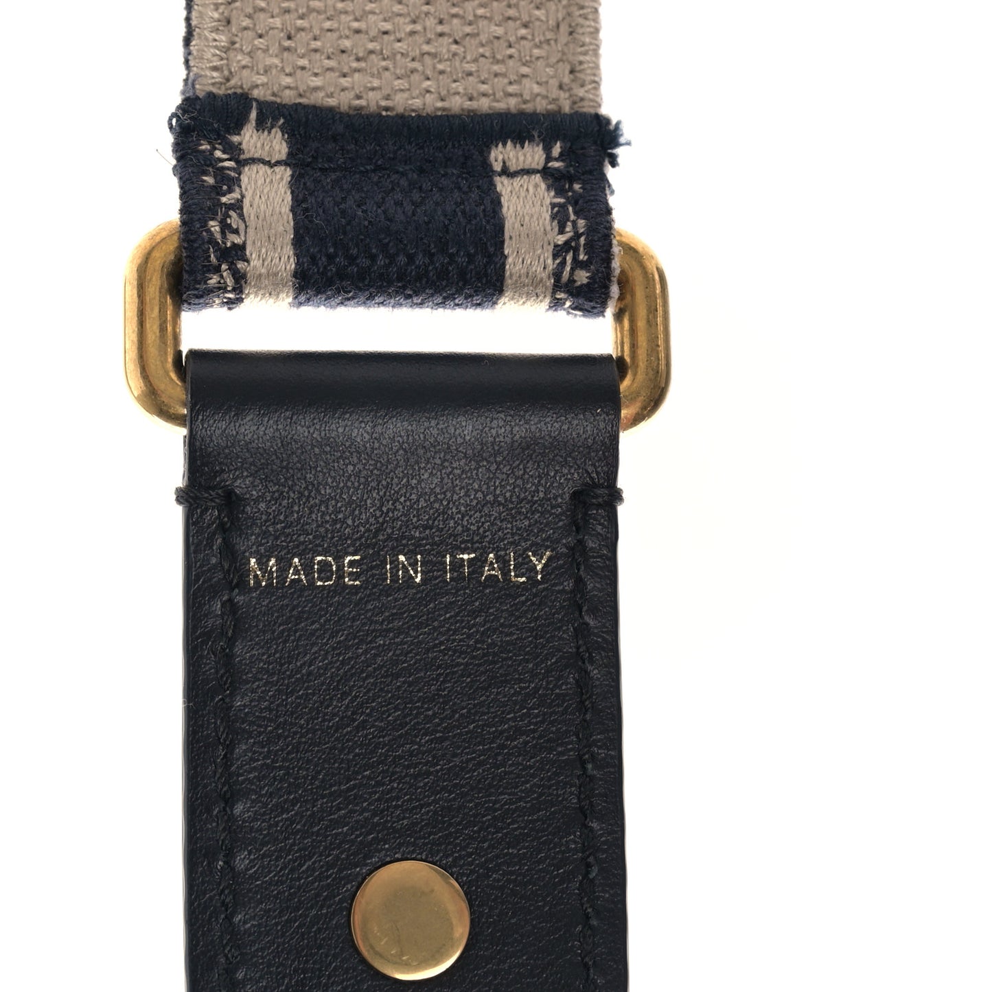Canvas Embroidered Shoulder Strap Blue