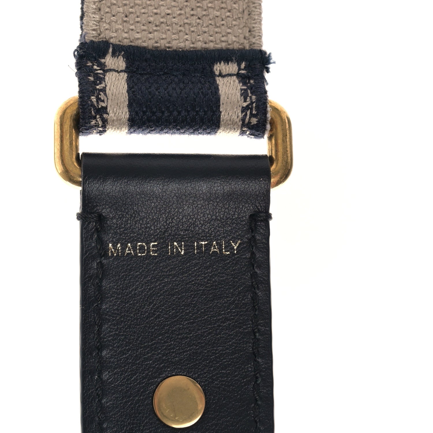 Christian Dior Canvas Embroidered Shoulder Strap Blue 4 of 4