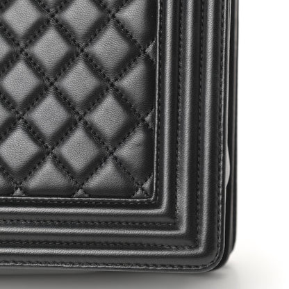 Chanel Lambskin Quilted New Medium Boy Flap Black 14 of 15