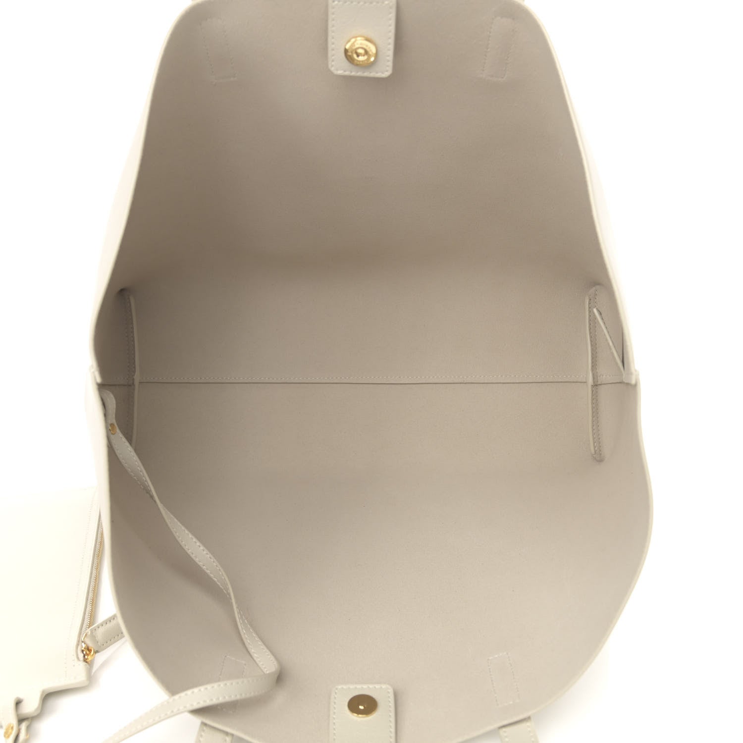 Saint Laurent Calfskin Large Shopping Tote Porcellana 6 of 12