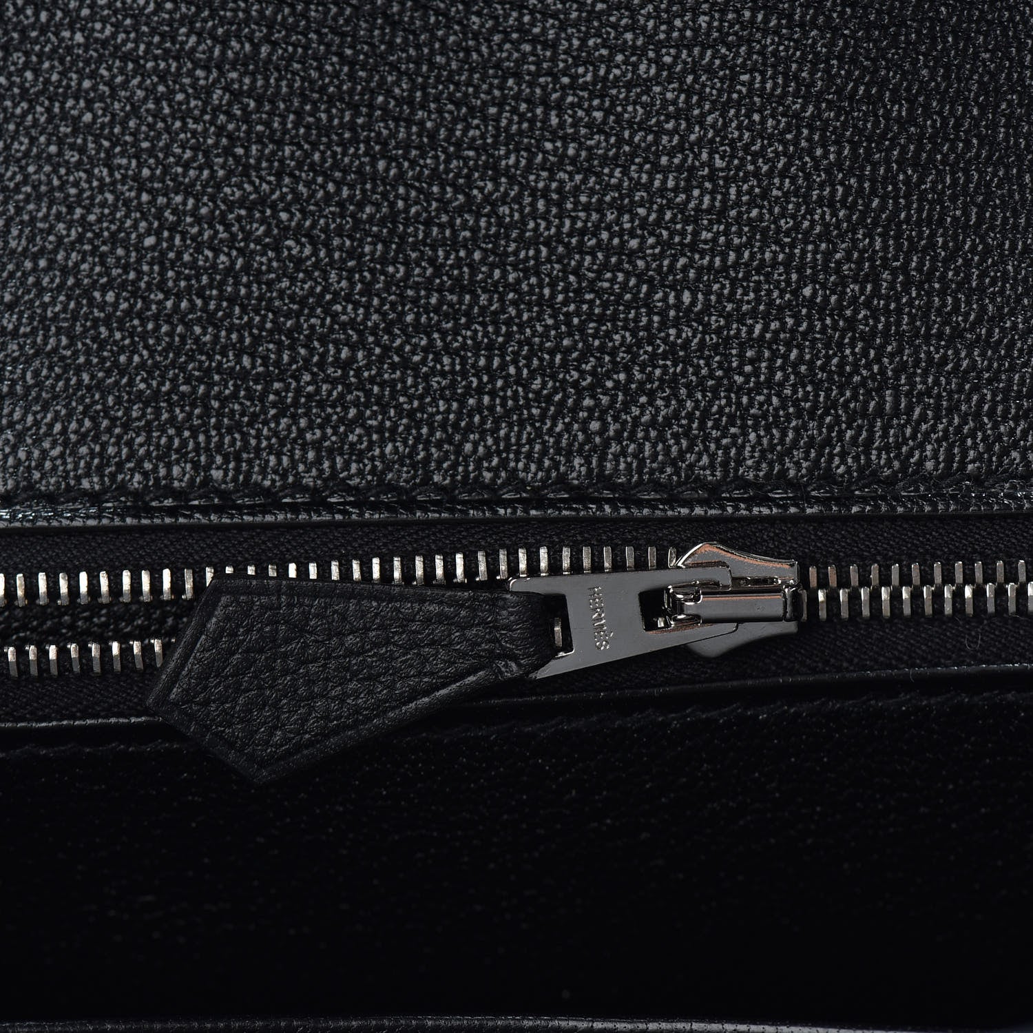 Hermes Taurillon Novillo Shiny Niloticus Crocodile Birkin Touch 30 Black Bleu Marine 21 of 29