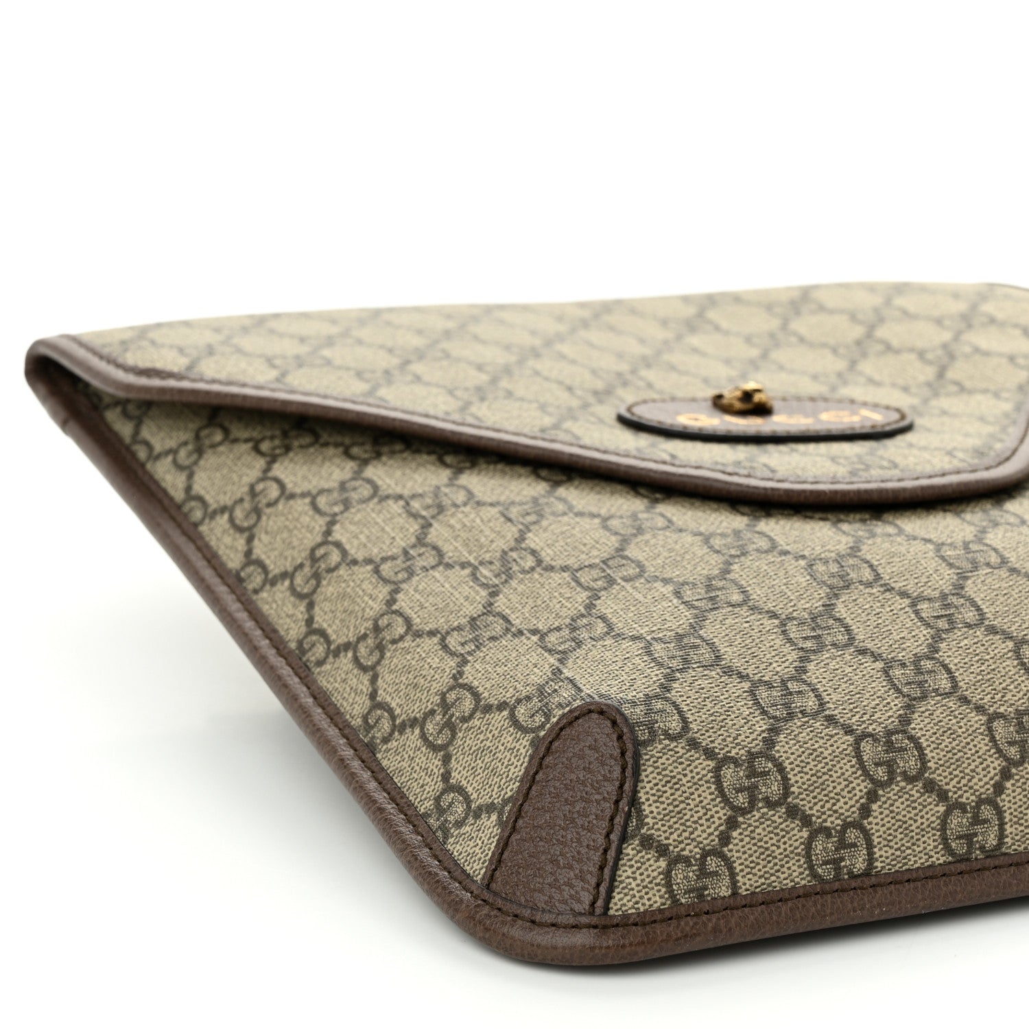 Gucci GG Supreme Monogram Web Medium Neo Vintage Flap Messenger Bag Beige New Acero 9 of 10