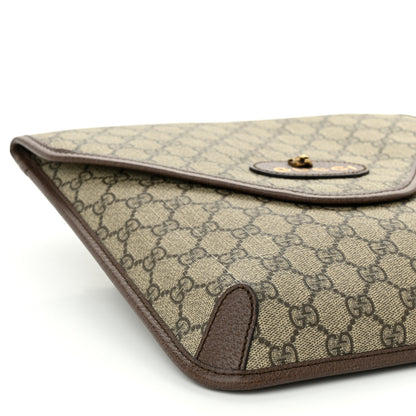 Gucci GG Supreme Monogram Web Medium Neo Vintage Flap Messenger Bag Beige New Acero 9 of 10