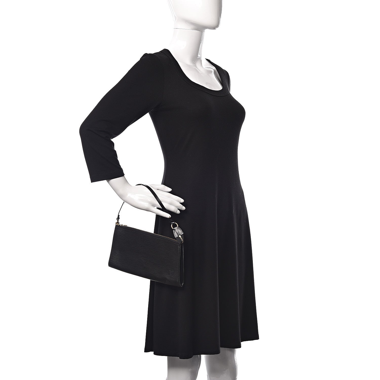 Louis Vuitton Epi Pochette Accessories 24 Black 2 of 9