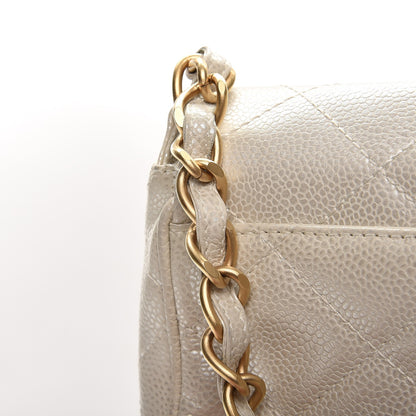 Chanel Caviar Quilted Mini Evening Bag Pearl 11 of 14