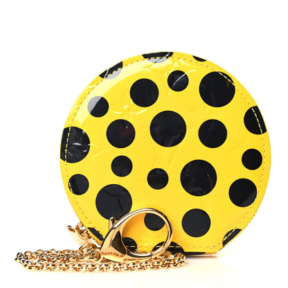 Louis Vuitton Vernis Kusama Infinity Dots Chapeau Coin Purse Yellow 1 of 8