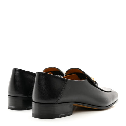 Gucci Goatskin Womens Horsebit Mid-Heel Loafers 39 Black 5 of 8