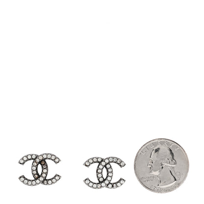 Chanel Ruthenium Crystal CC Earrings 2 of 5