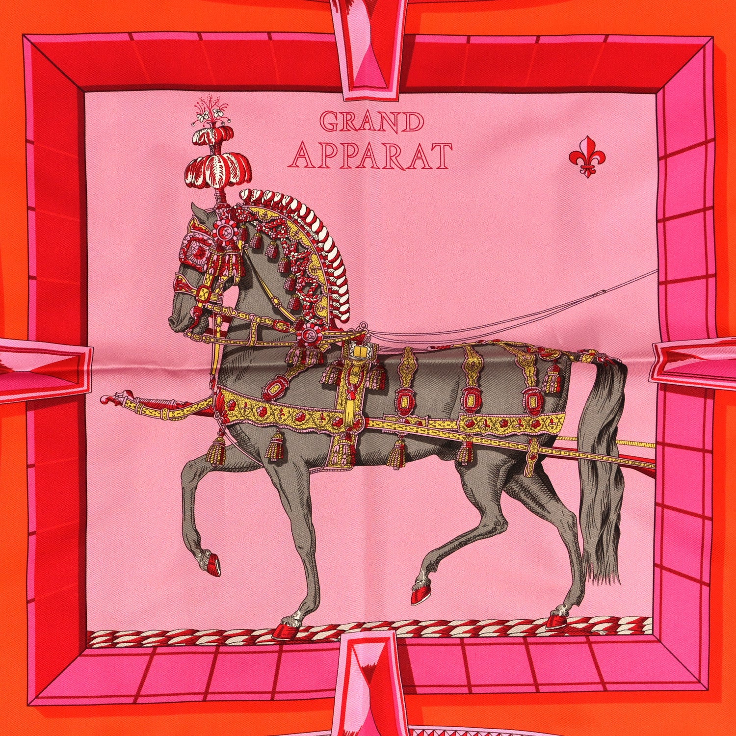 Hermes Silk Grand Apparat Scarf 90 4 of 4