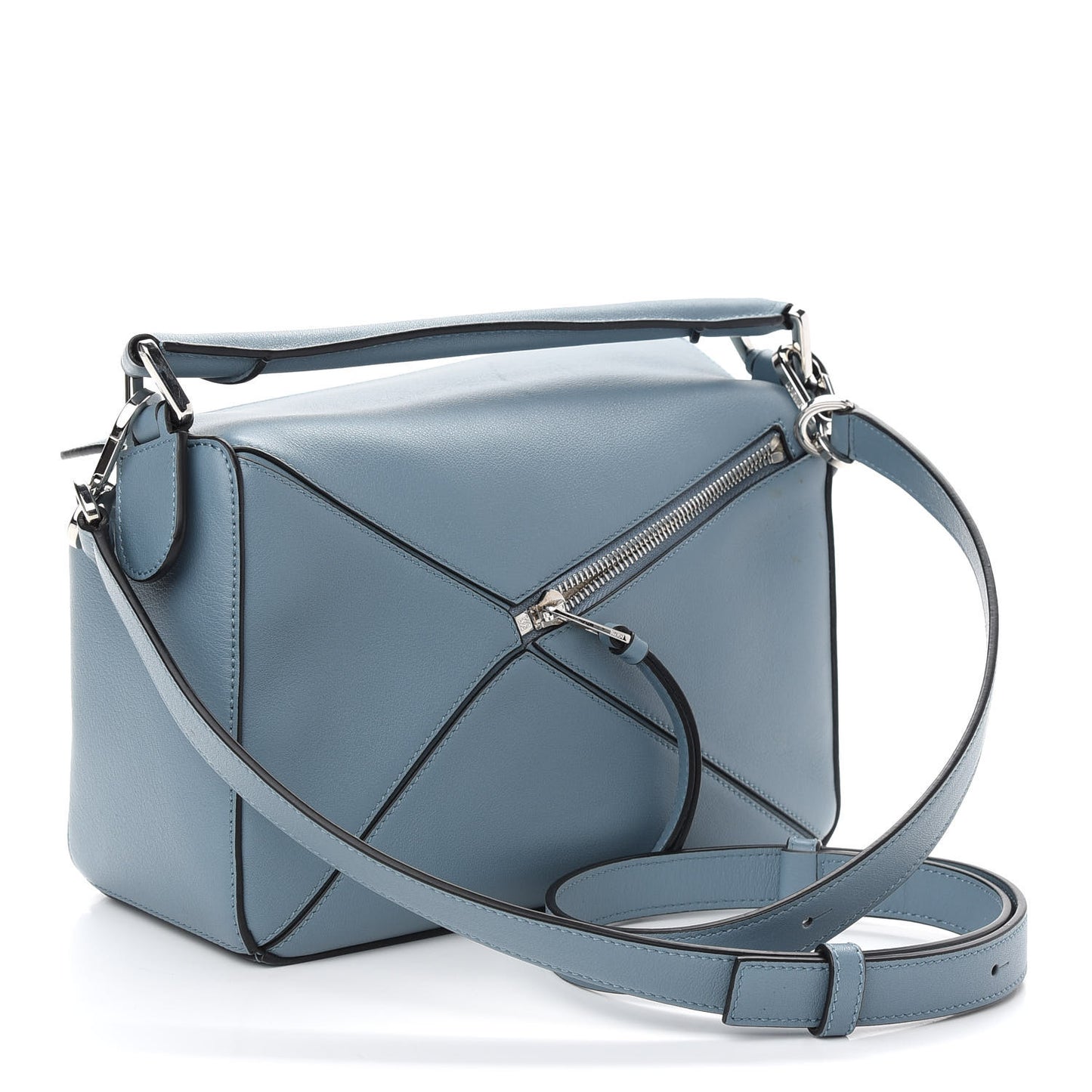 Calfskin Small Puzzle Bag Stone Blue