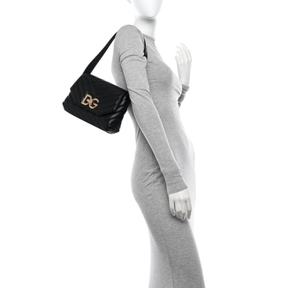 Dolce & Gabbana Nappa Quilted DG Lop Shoulder Bag Black 2 of 9